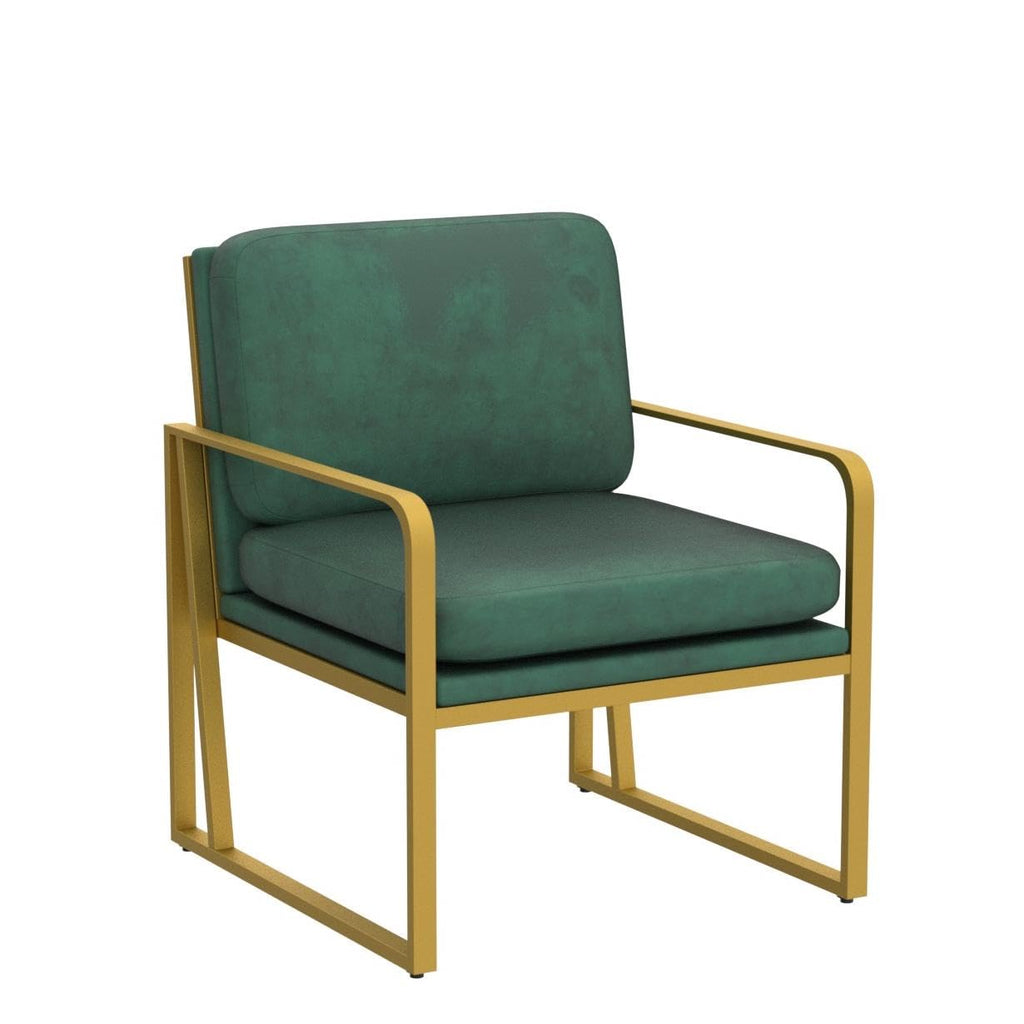 Velvet Accent Chair Set of 2 Green G9822