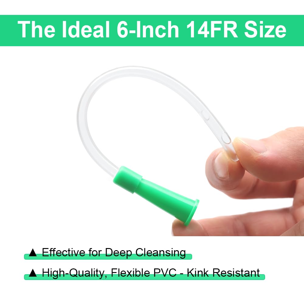 40 Pack Disposable Enema Tubes 14FR PVC Tips T112