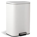 13.2 Gallon White Stainless Steel Step Trash Can I158392