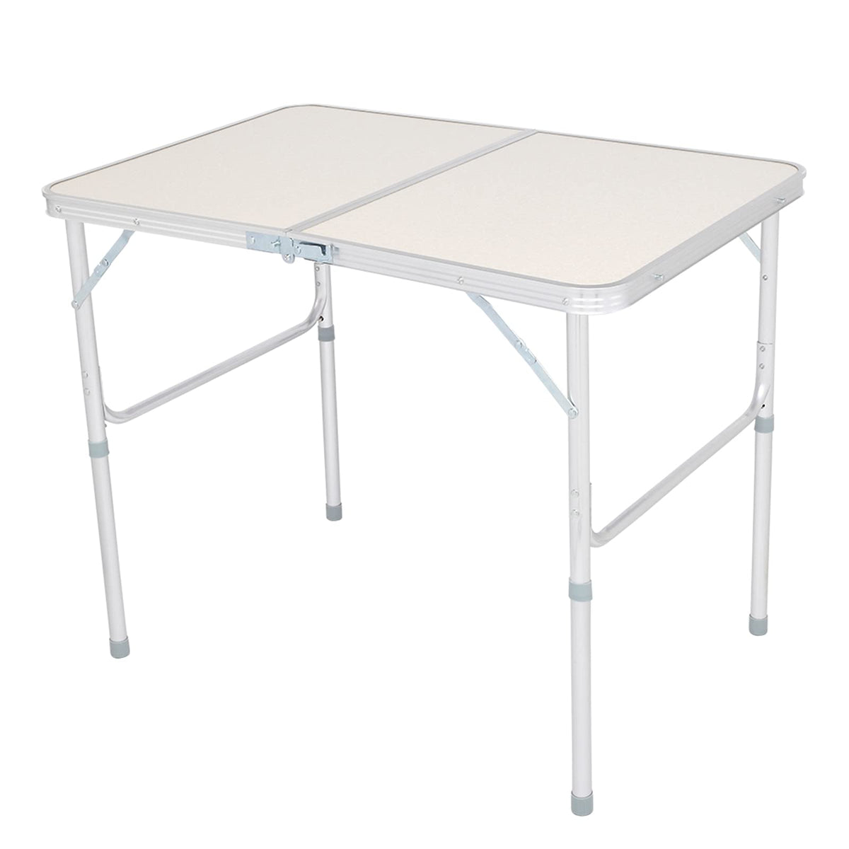 Folding Portable Camping Table 3 FT Aluminum White P27661