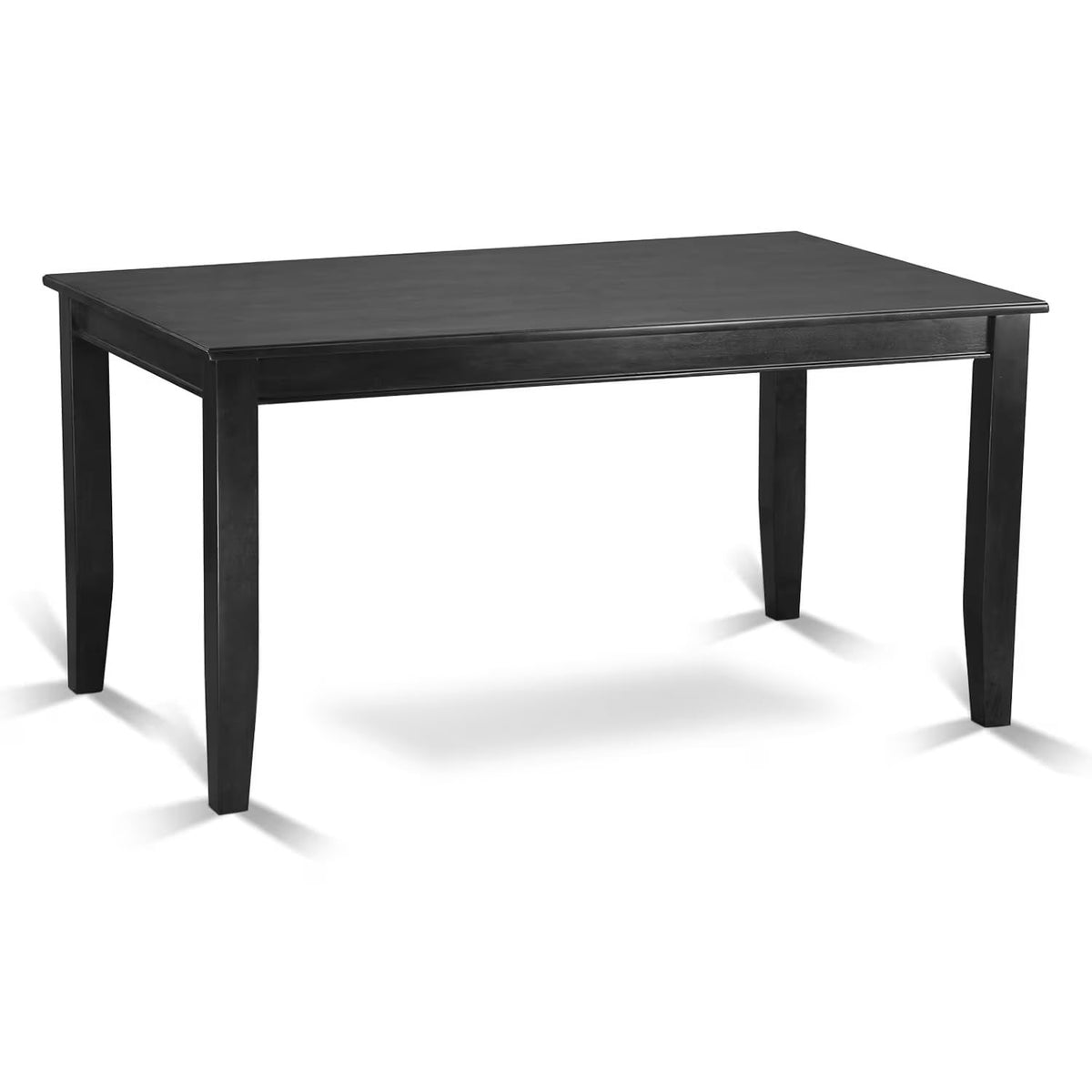5 Piece Black Dining Table Set with 4 Faux Leather Chairs W380889