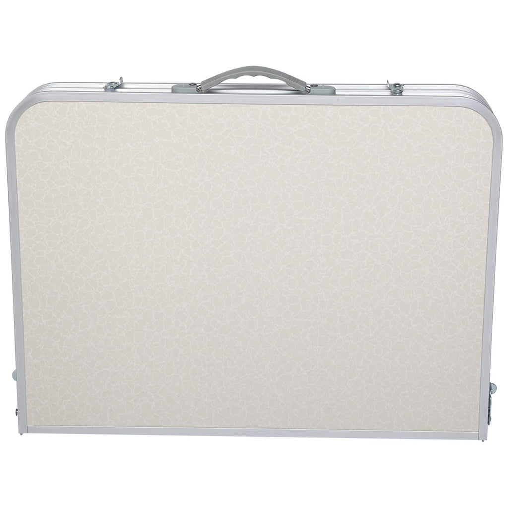 Folding Portable Camping Table 3 FT Aluminum White P27661