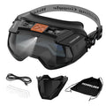 Auto-Darkening Welding Goggles with LED Light and Face Shield F988976