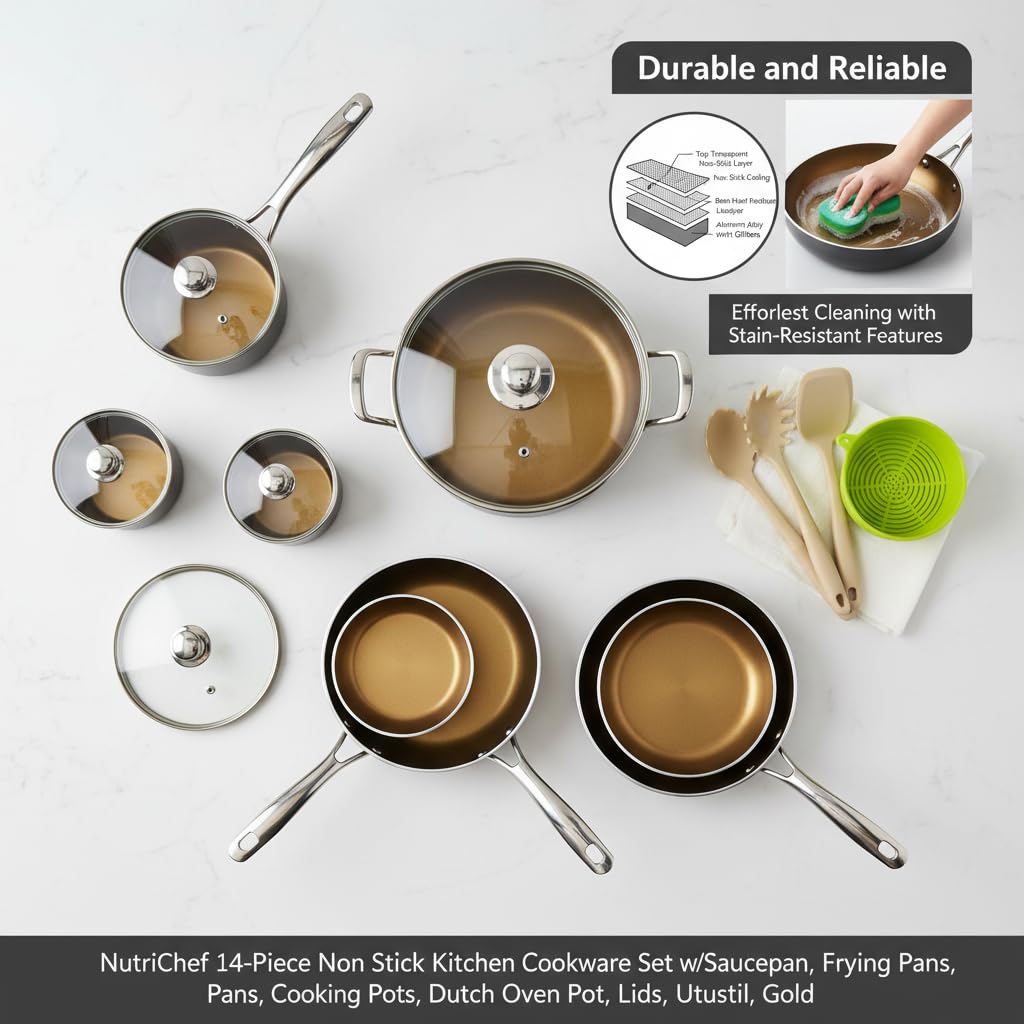 14-Piece Non Stick Cookware Set W923