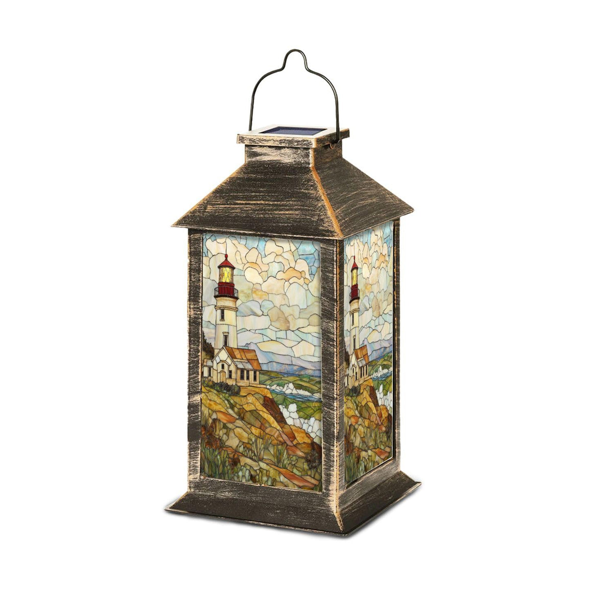 Solar Powered Outdoor Waterproof Hanging Lantern 1 Pack L5475