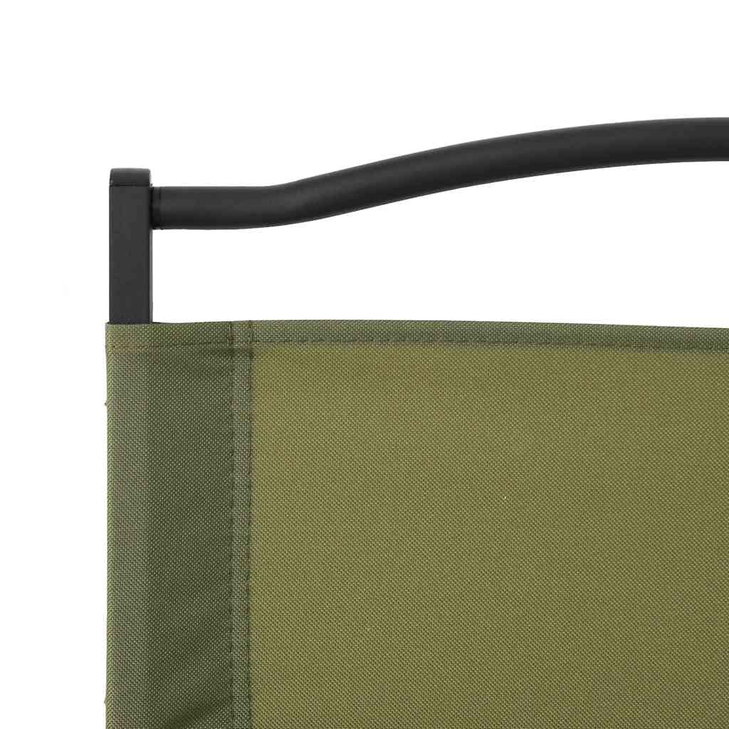 Foldable Camping Chairs 2 Pack Green Oxford Fabric F698032