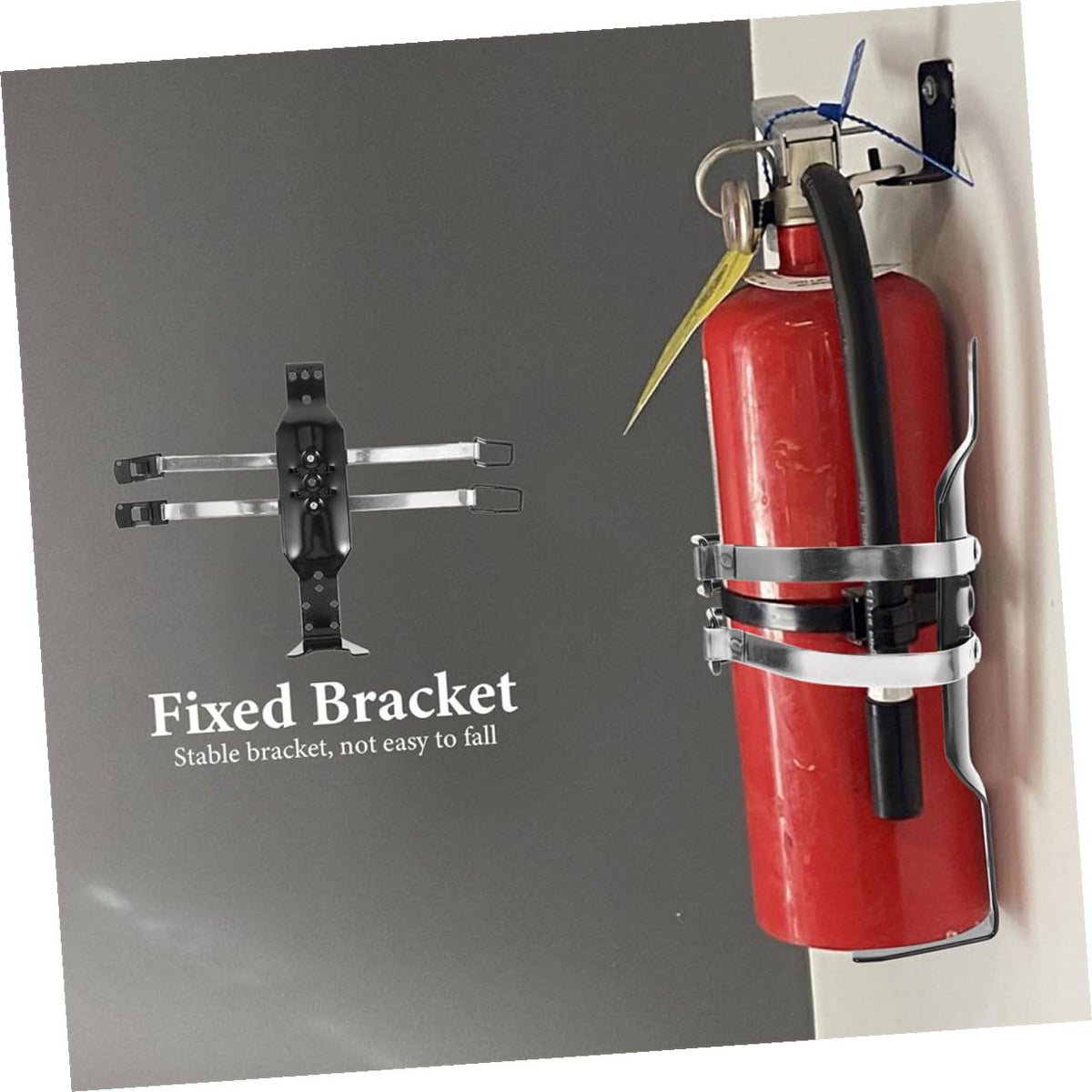 2 Pcs Fire Extinguisher Mounting Kit Wall Bracket Holder C8109
