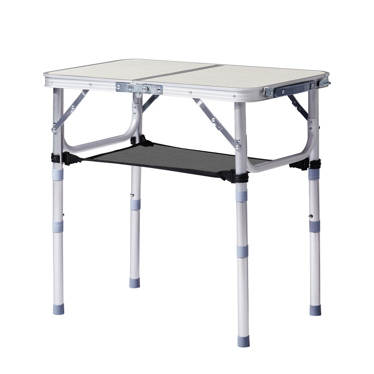 2ft Adjustable Aluminum Folding Camping Table with Carry Handle L26172