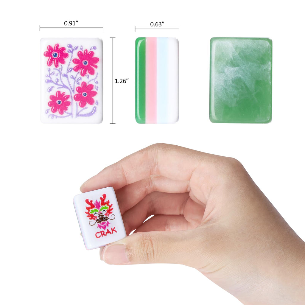 160 Acrylic Engraved Mahjong Tile Set A234770