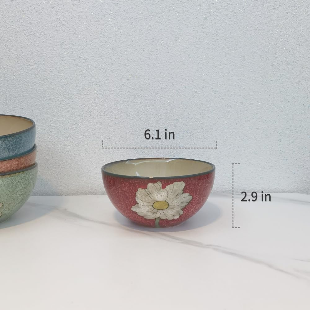 28oz Ceramic Bowl Set of 4 L3486