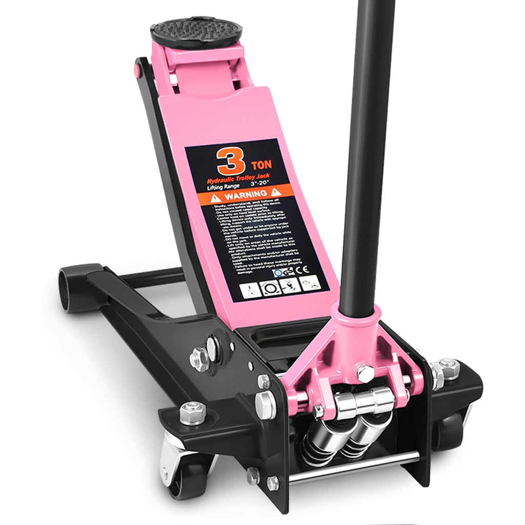 Low Profile Hydraulic Trolley Floor Jack 3 Ton Pink Z3708
