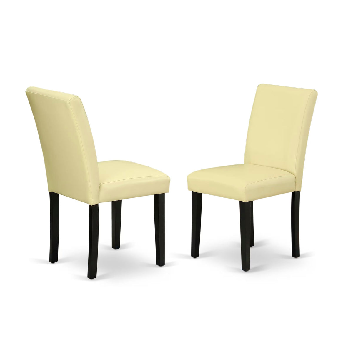 5 Piece Black Dining Table Set with 4 Faux Leather Chairs W380889