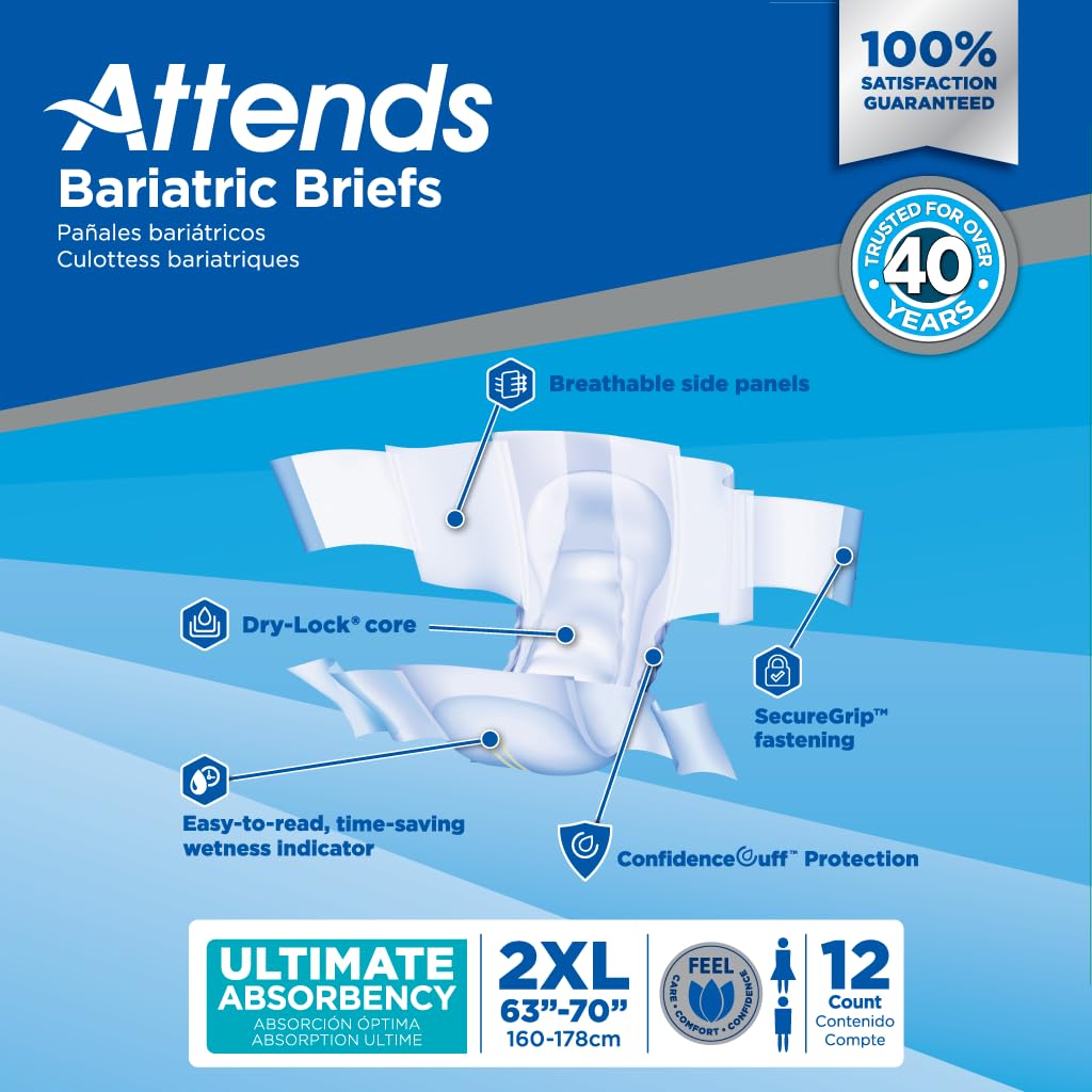 XX-Large Ultimate Absorbency Incontinence Briefs 12 Ct K2561