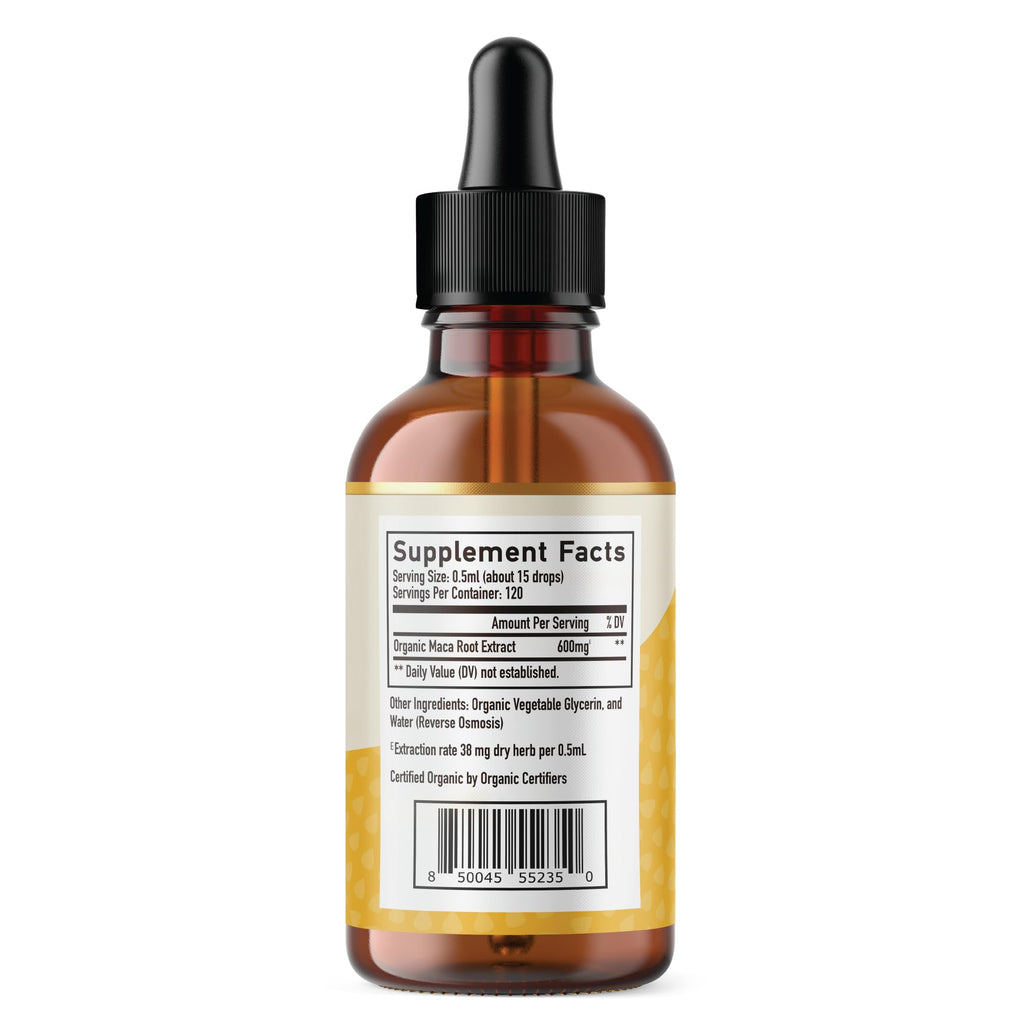 Organic Maca Root Liquid Drops 2 fl oz N1823