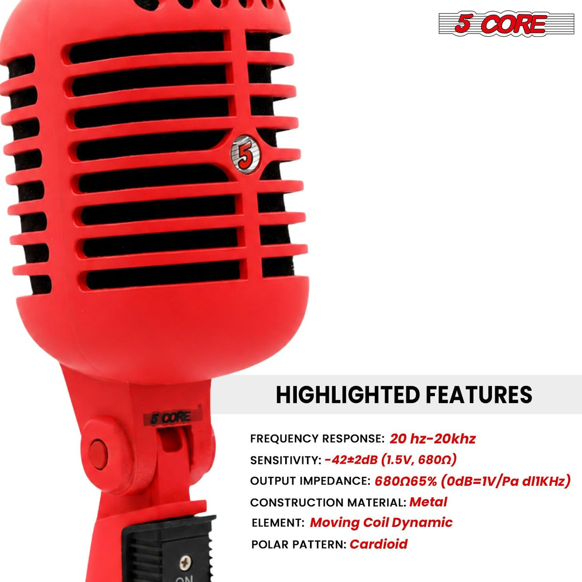 Retro Dynamic Vocal Microphone M953227