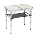 2ft Adjustable Aluminum Folding Camping Table with Carry Handle L26172