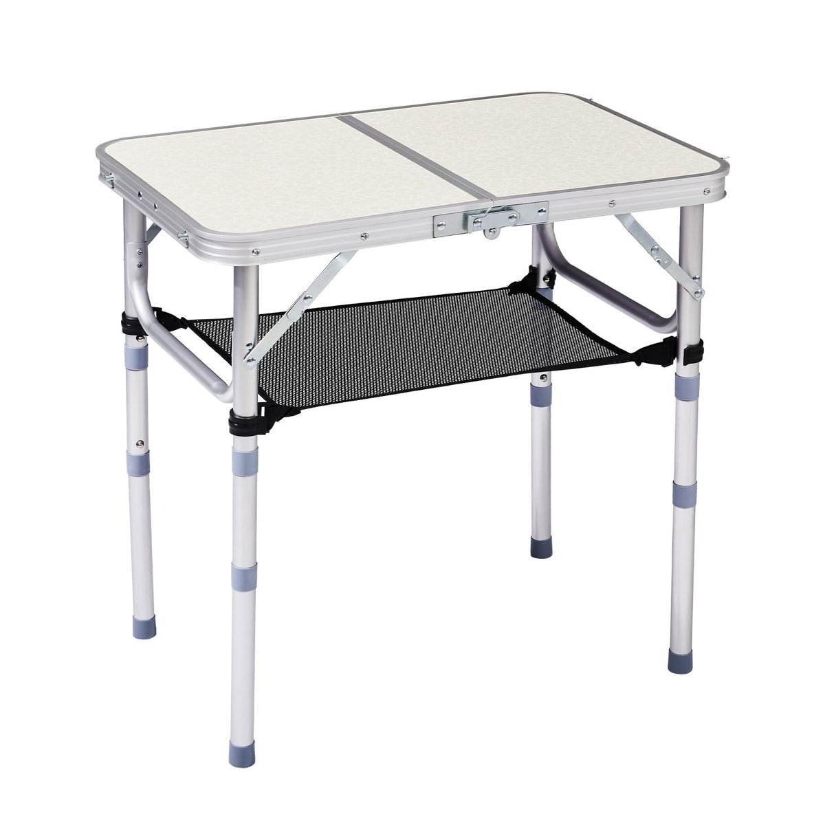 2ft Adjustable Aluminum Folding Camping Table with Carry Handle L26172