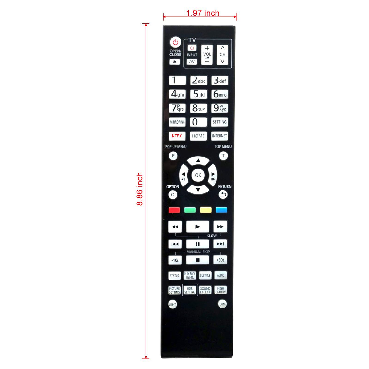 Replace Remote Control for 4K Blu-ray Player T61080