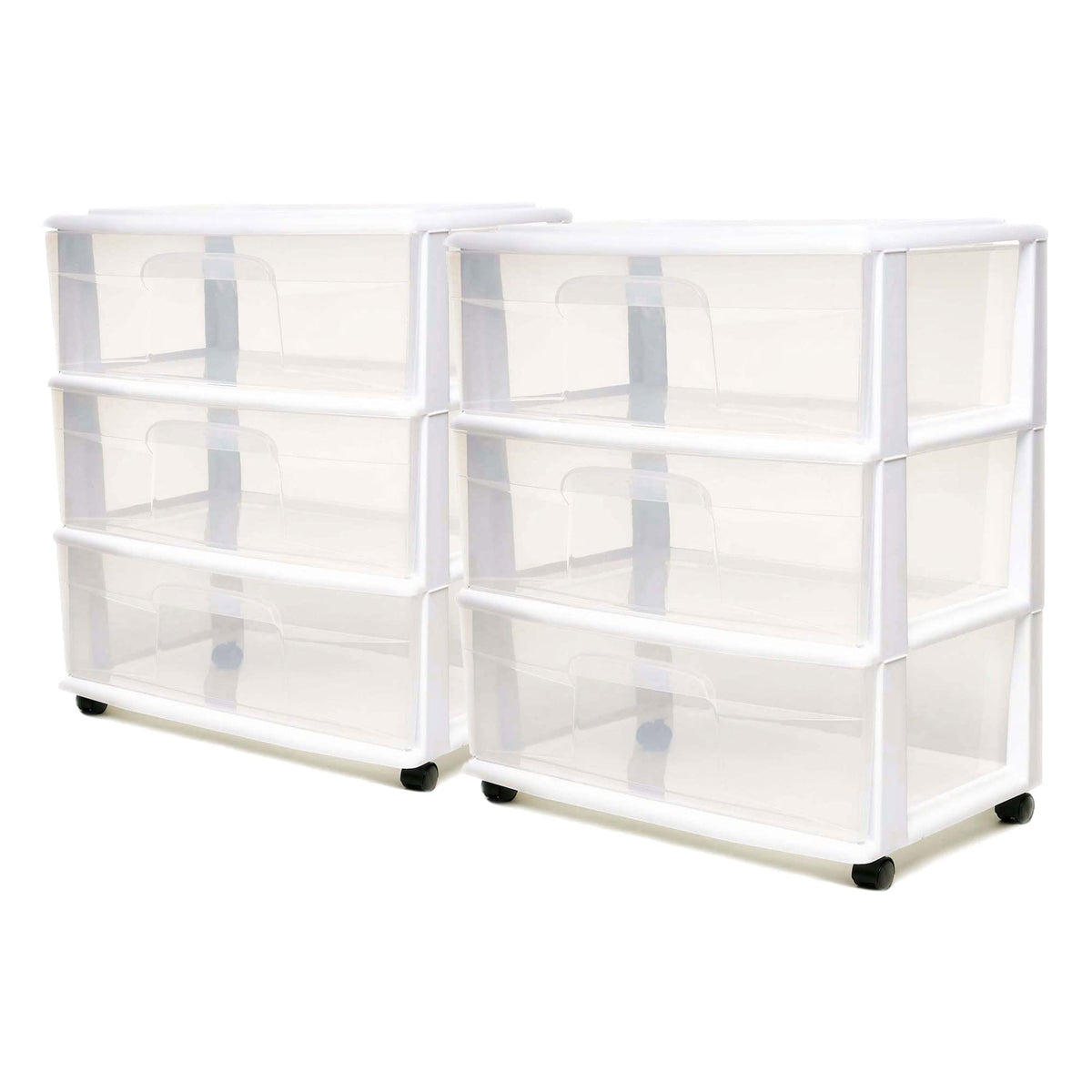 White 3-Tier Storage Cart 2 Pack T7475