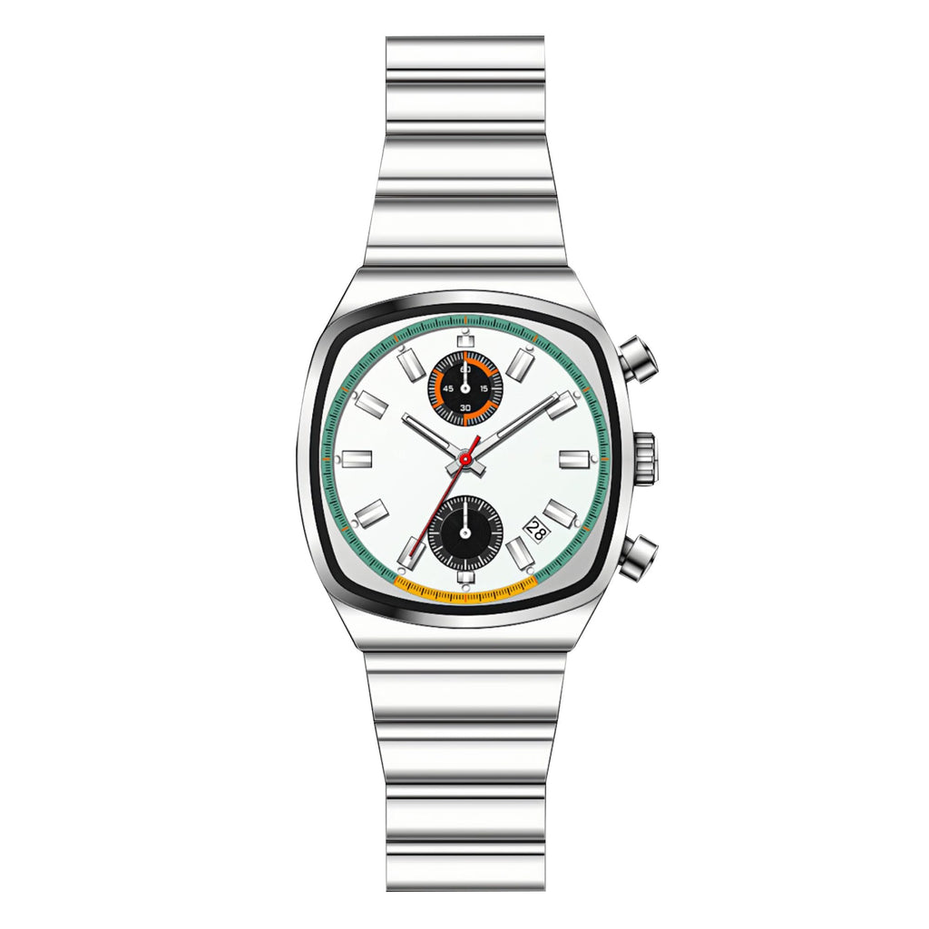 Mens Chronograph Stainless Steel Quartz Watch E185