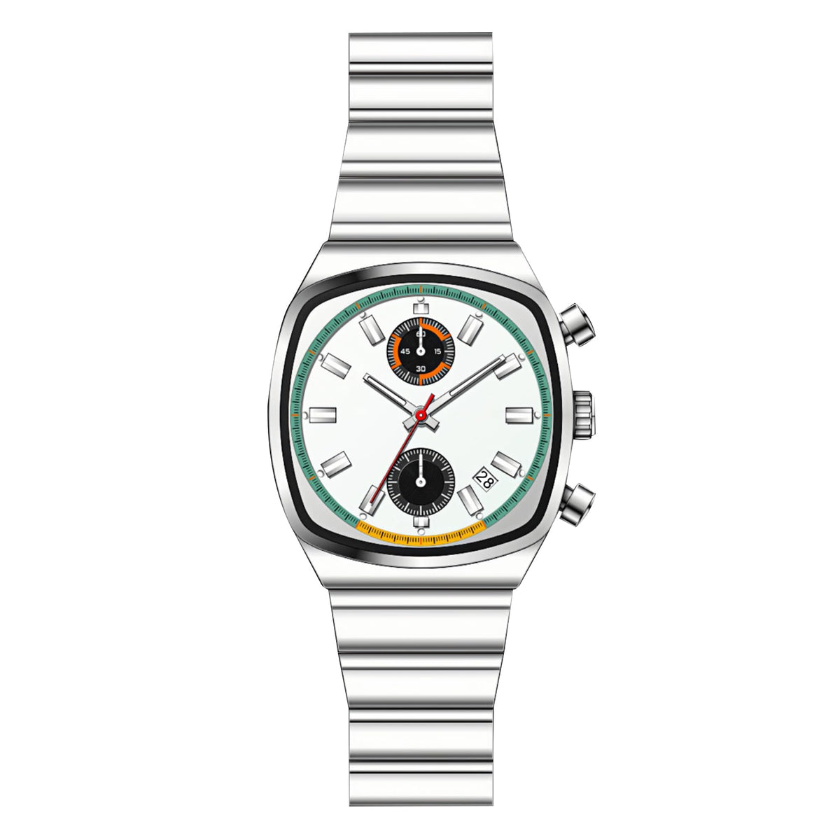 Mens Chronograph Stainless Steel Quartz Watch E185