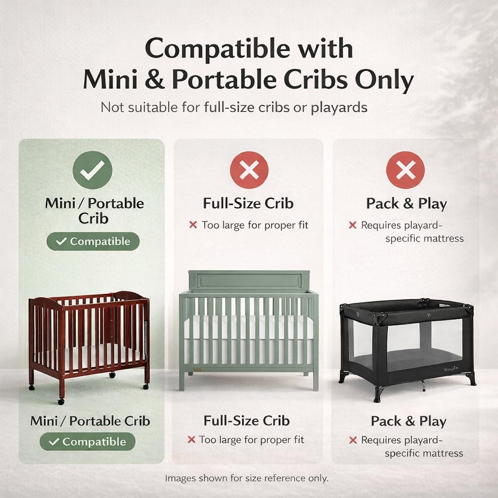 2-in-1 Dual-Sided Mini Crib Mattress R38362