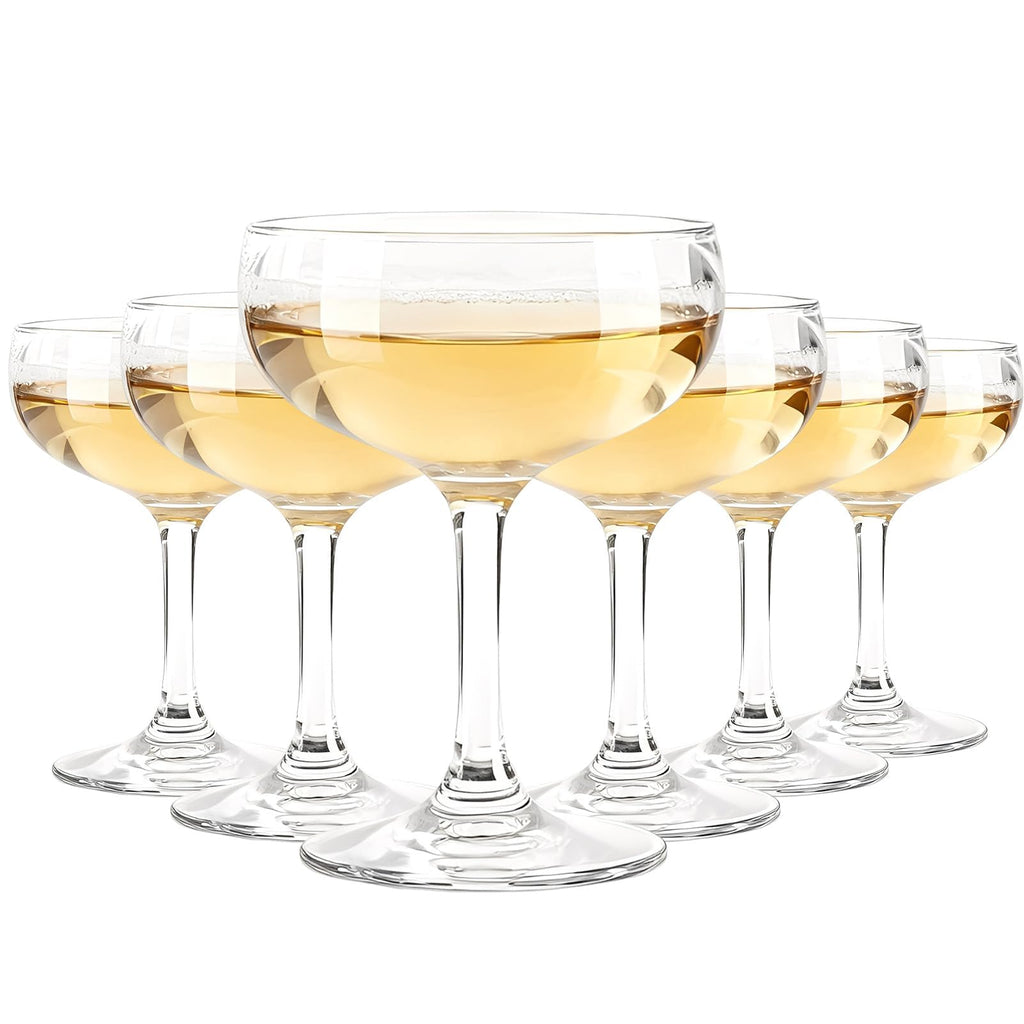 Clear 5.07 oz Stemmed Cocktail Glasses Set of 6 E946
