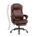 Big and Tall Ergonomic High Back PU Leather Reclining Office Chair with Footrest O434010