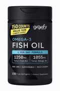 Omega-3 Fish Oil 1250 mg Softgels 150 Counts Q62728