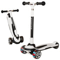 5 Adjustable Height Foldable Kick Scooter with 3 LED Light Wheels U911