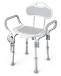 Adjustable Grey Shower Chair with Suction Feet W6788