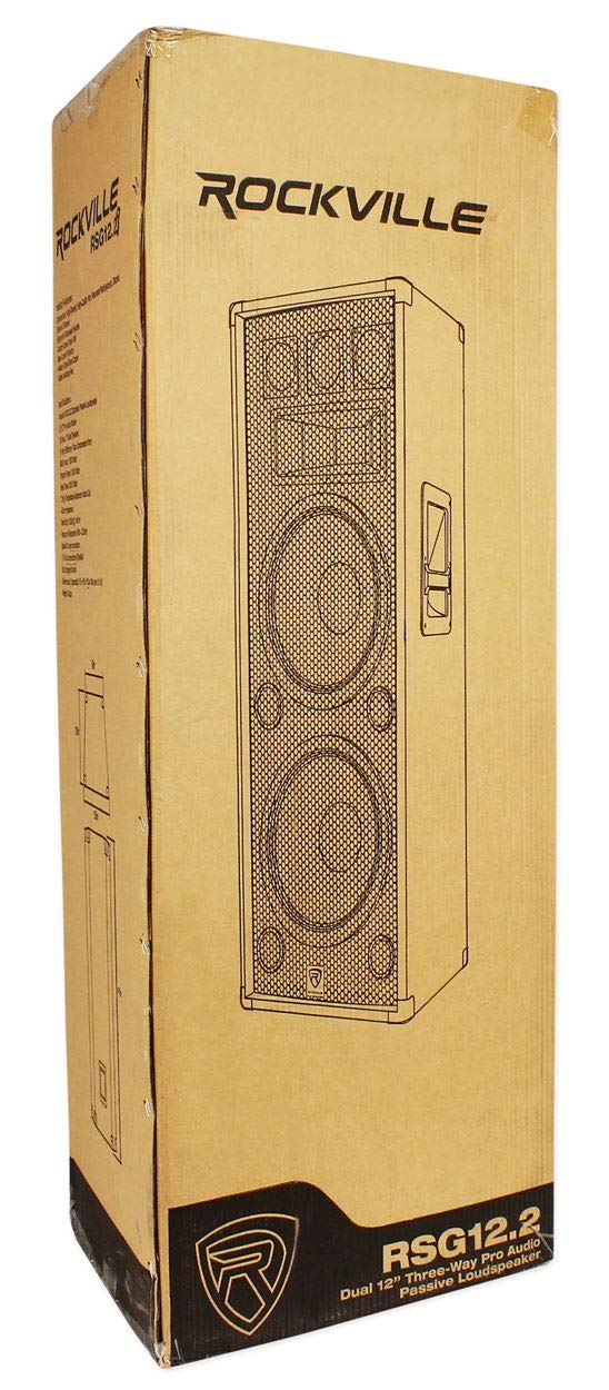 Dual 12" 3-Way 8-Ohm Passive PA Speaker, 2-Pack M844845