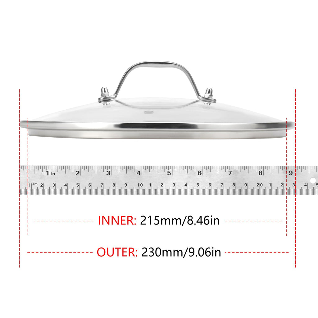 9" Universal Tempered Glass Lid Y806