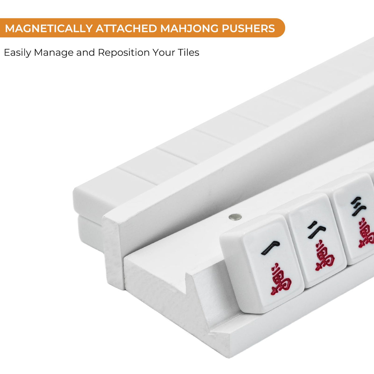 4PCS Wooden Mahjong Racks with Magnetic Pushers X247