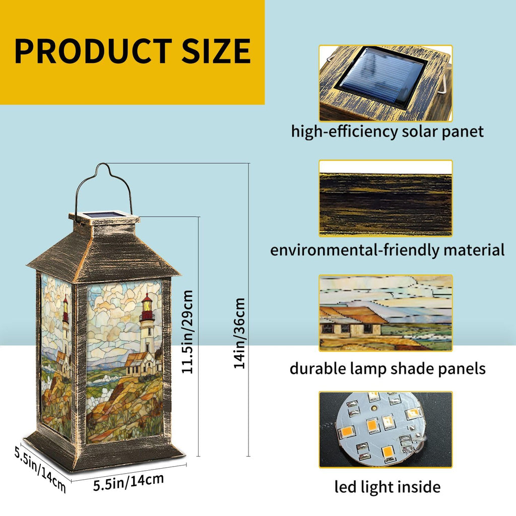 Solar Powered Outdoor Waterproof Hanging Lantern 1 Pack L5475