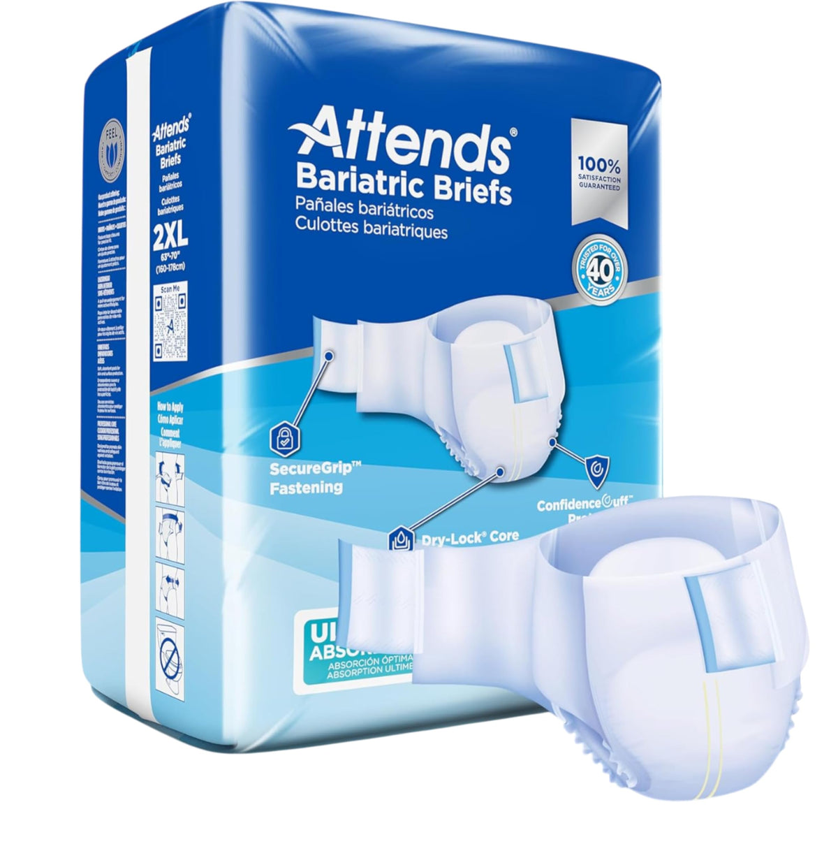 XX-Large Ultimate Absorbency Incontinence Briefs 12 Ct K2561