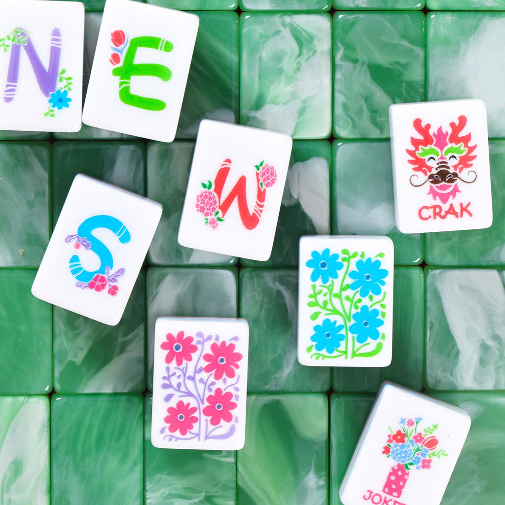 160 Acrylic Engraved Mahjong Tile Set A234770