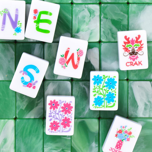 160 Acrylic Engraved Mahjong Tile Set A234770