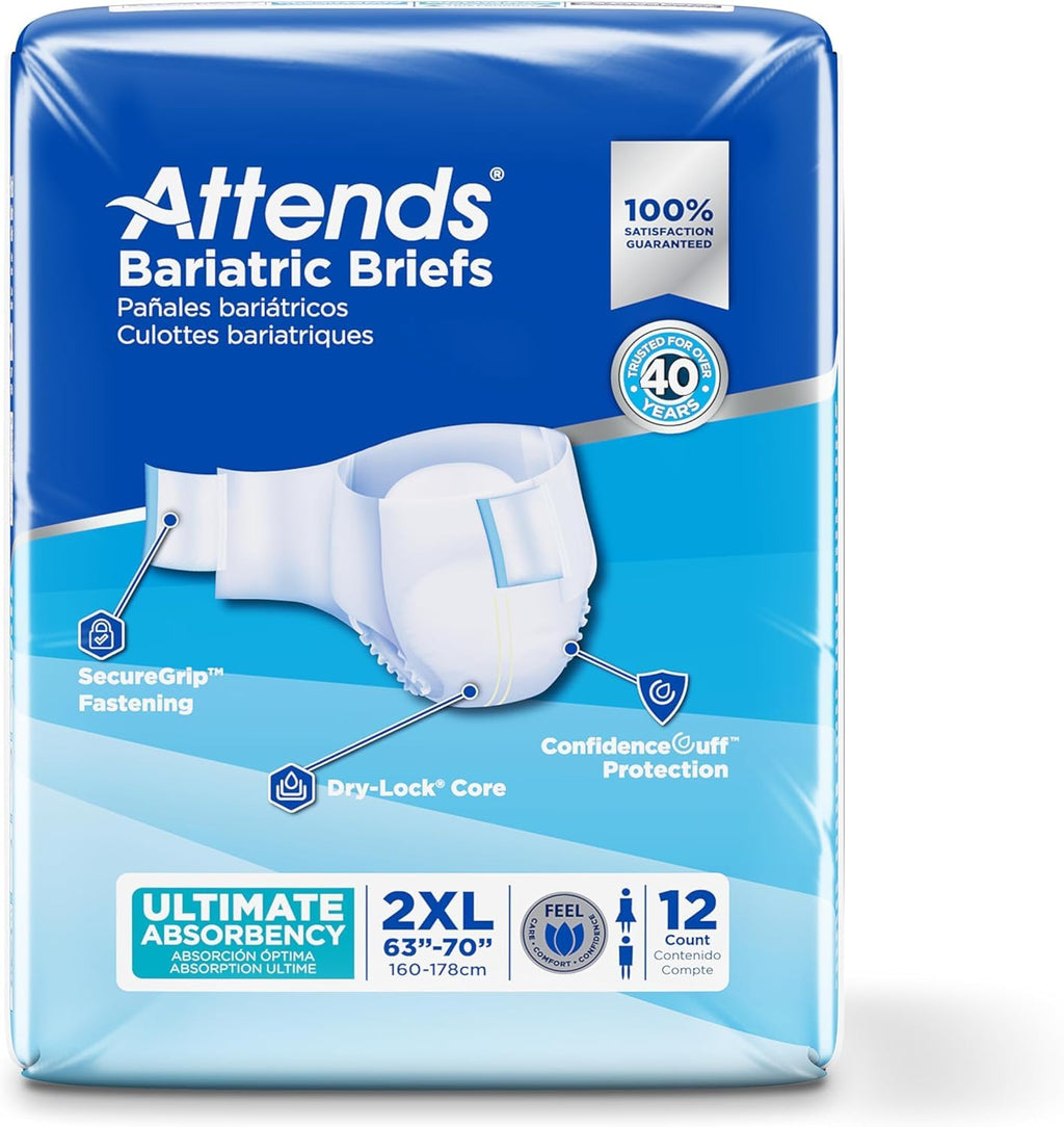 XX-Large Ultimate Absorbency Incontinence Briefs 12 Ct K2561