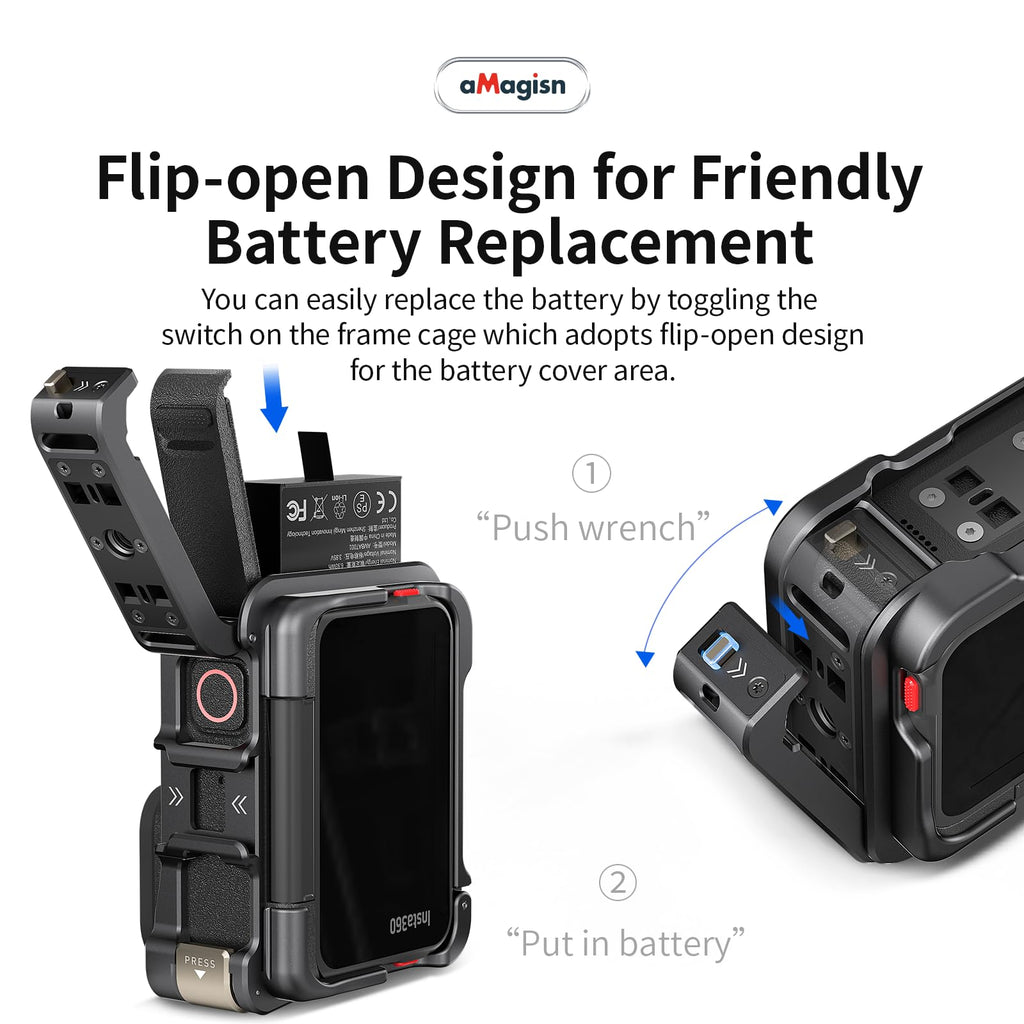 Aluminum Metal Frame Cage Case Bag with Silicone Lens Cap Screen Protector Camera Accessories Kit C354254