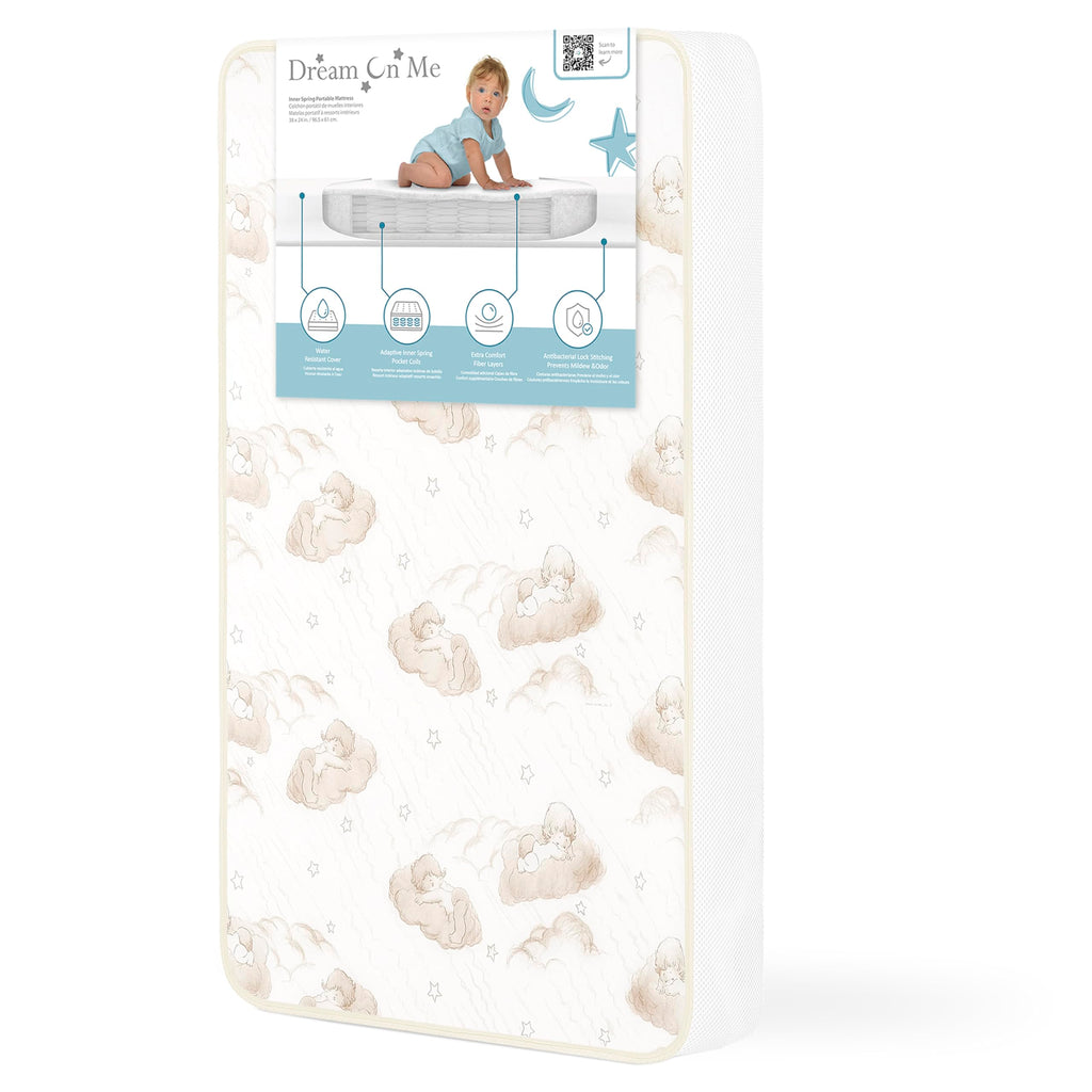 2-in-1 Dual-Sided Mini Crib Mattress R38362