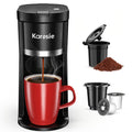 Single Serve Coffee Maker, 6-12 Oz, Black V587