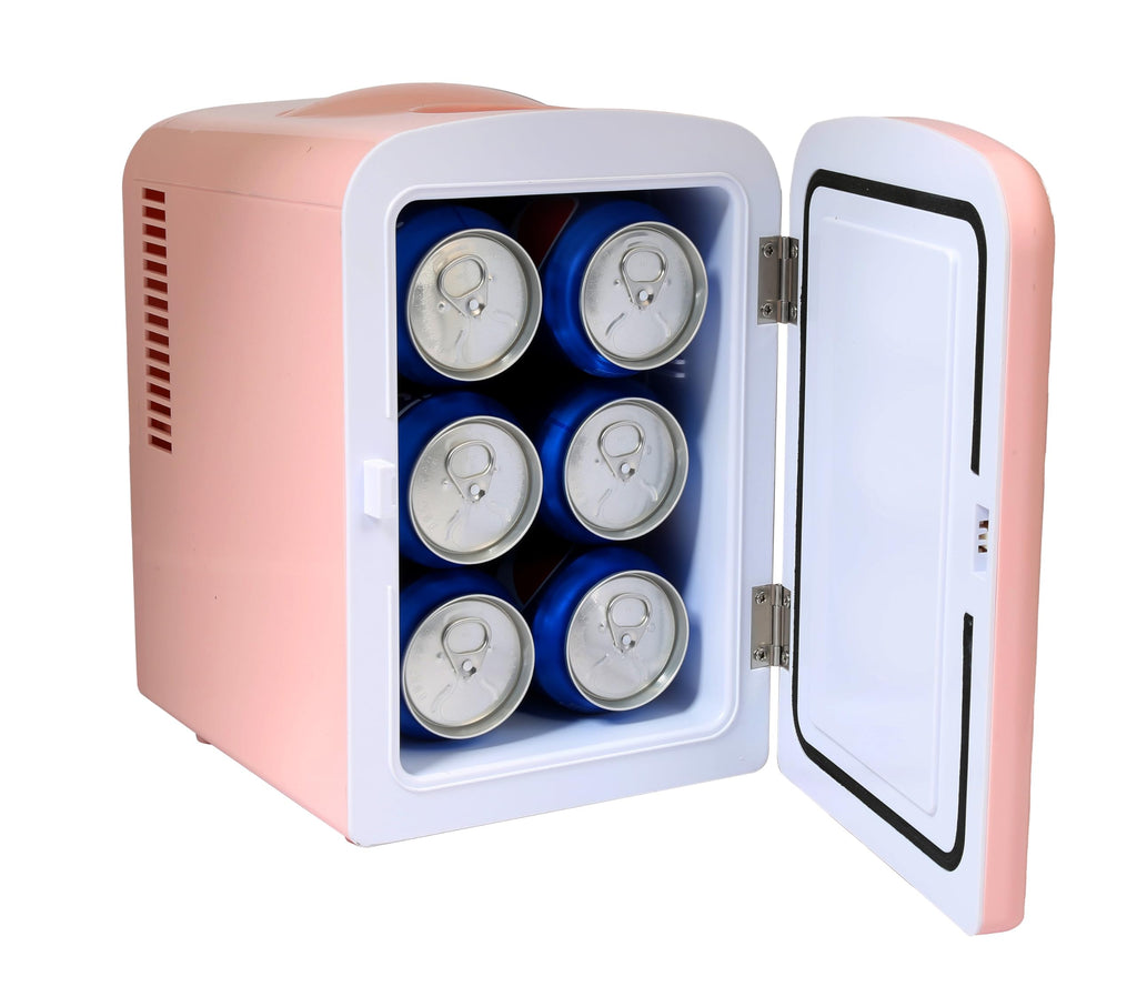 Mini Portable Compact Personal Fridge, 4 Liter Capacity, Pink D91241