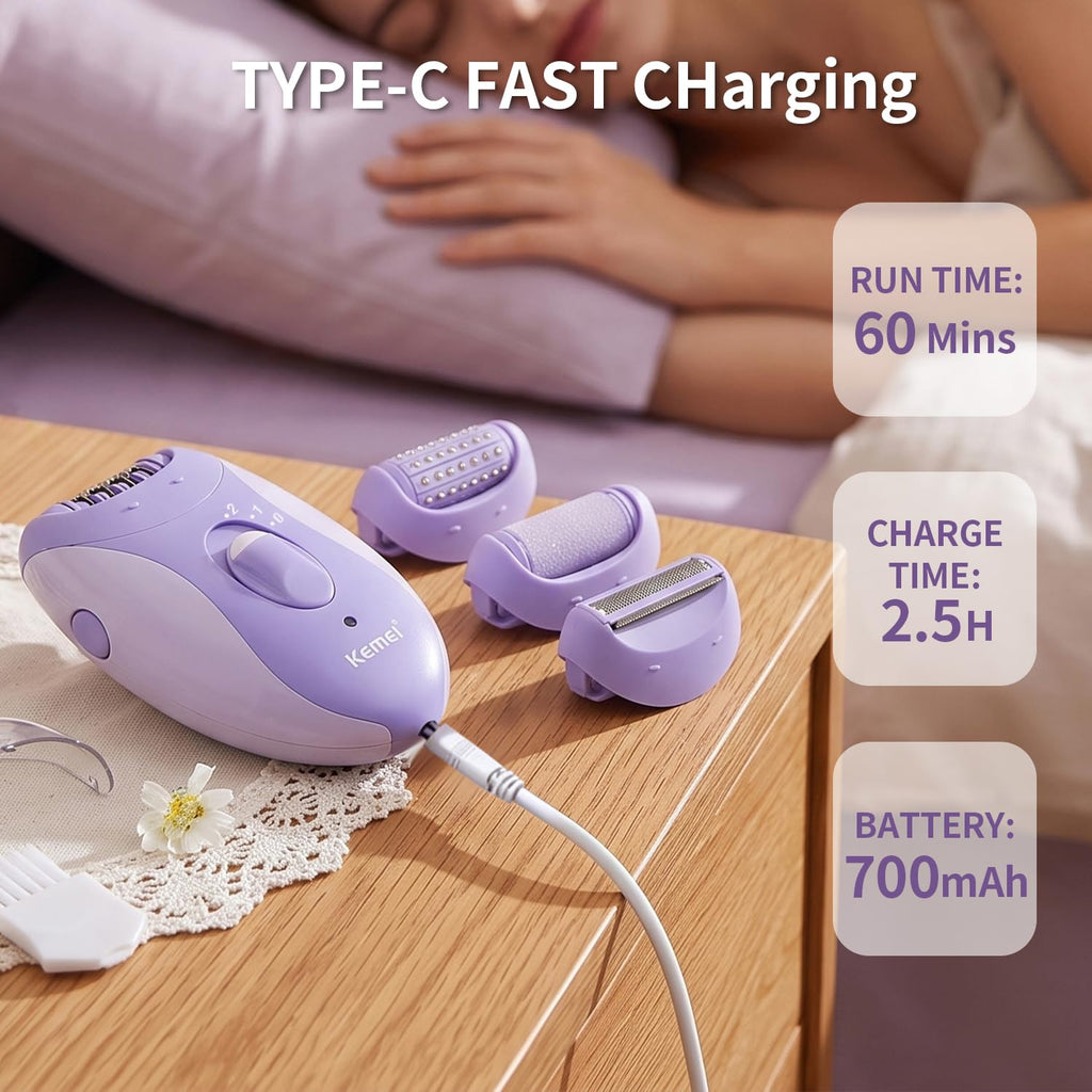 4-in-1 Women's Epilator Hair Remover A5040