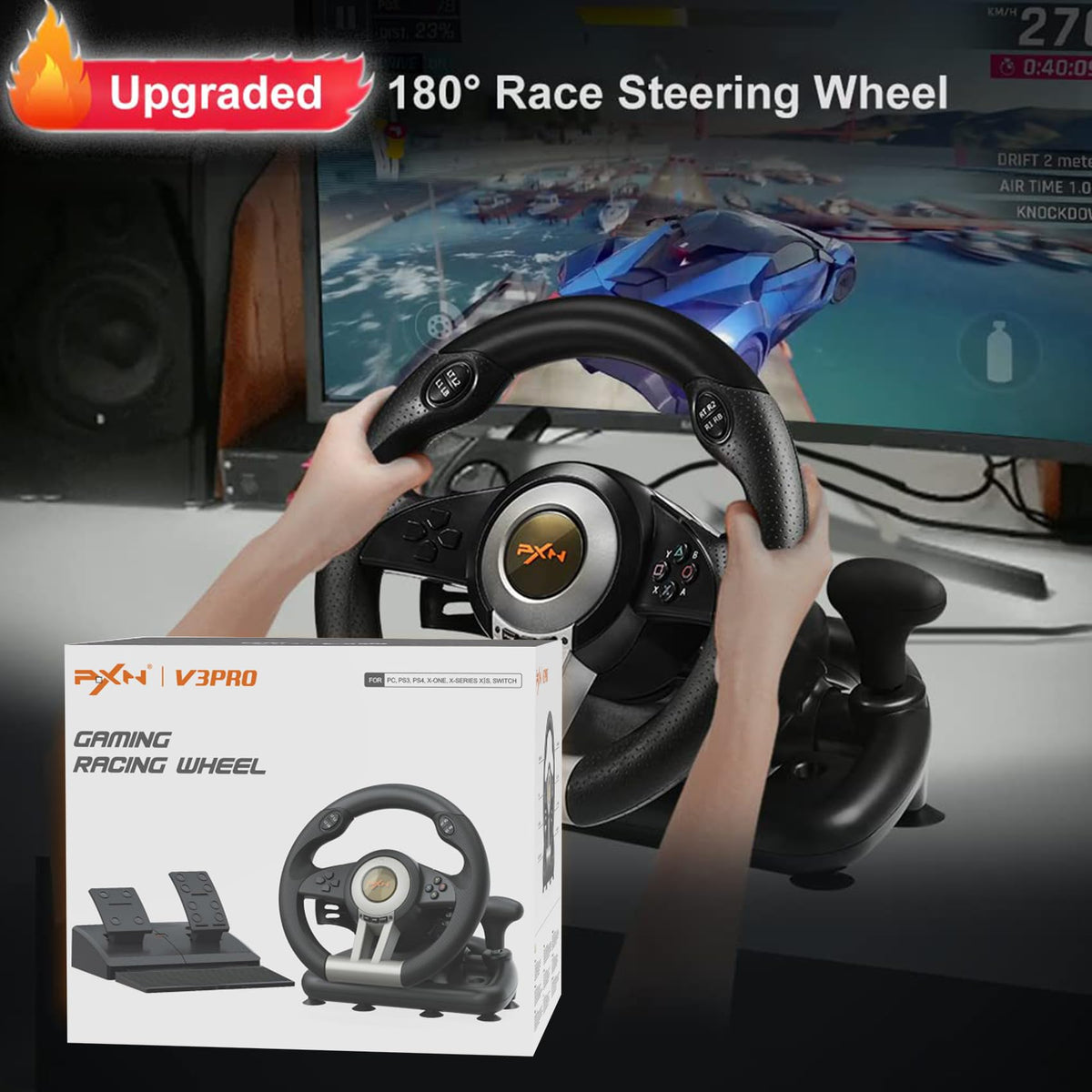 Racing Wheel with Pedals G888
