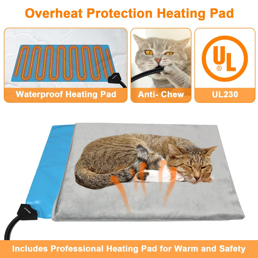 Heated Insulated Elevated Cat House X2756