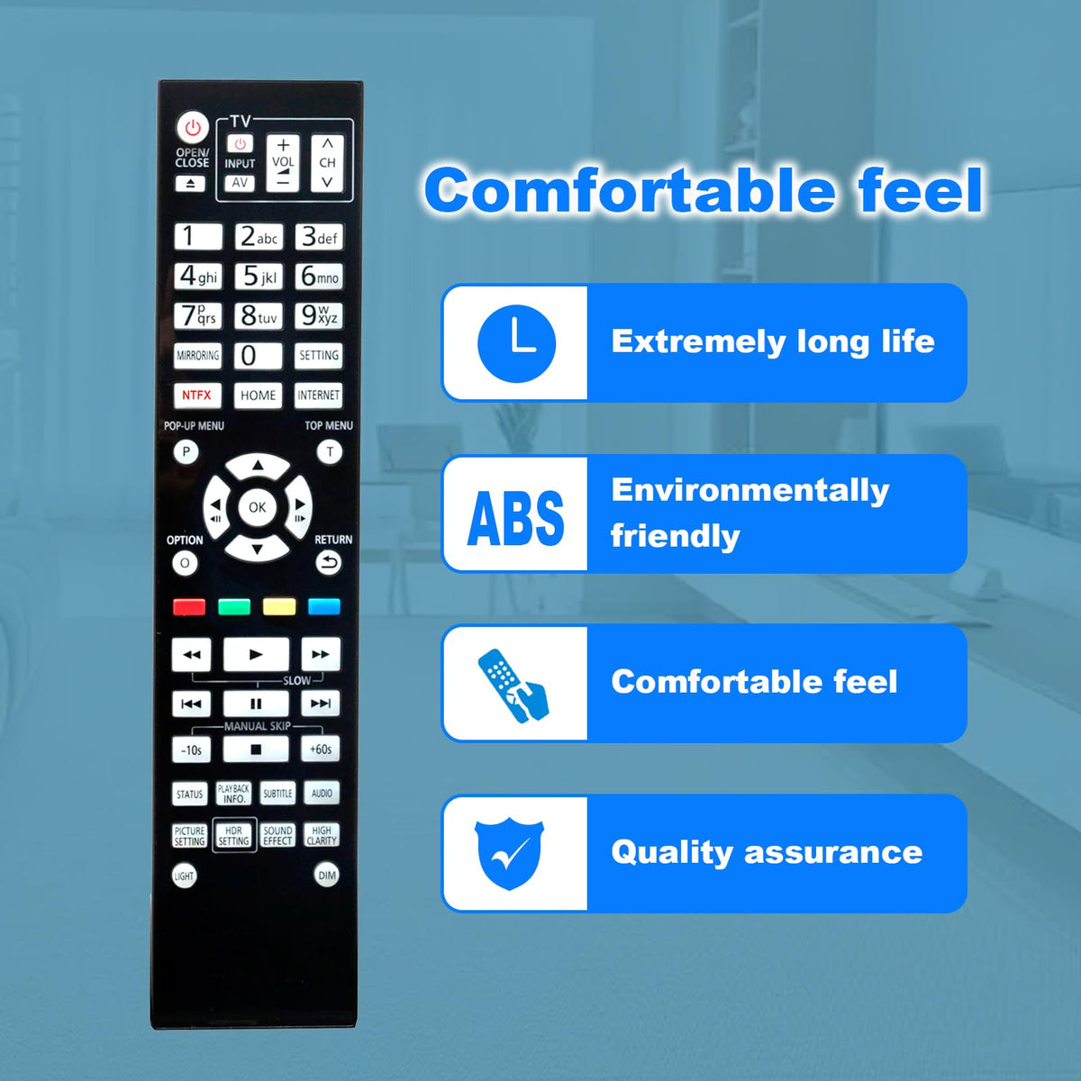 Replace Remote Control for 4K Blu-ray Player T61080