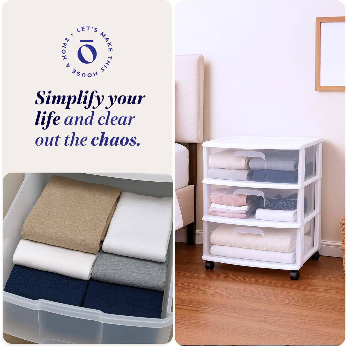 White 3-Tier Storage Cart 2 Pack T7475