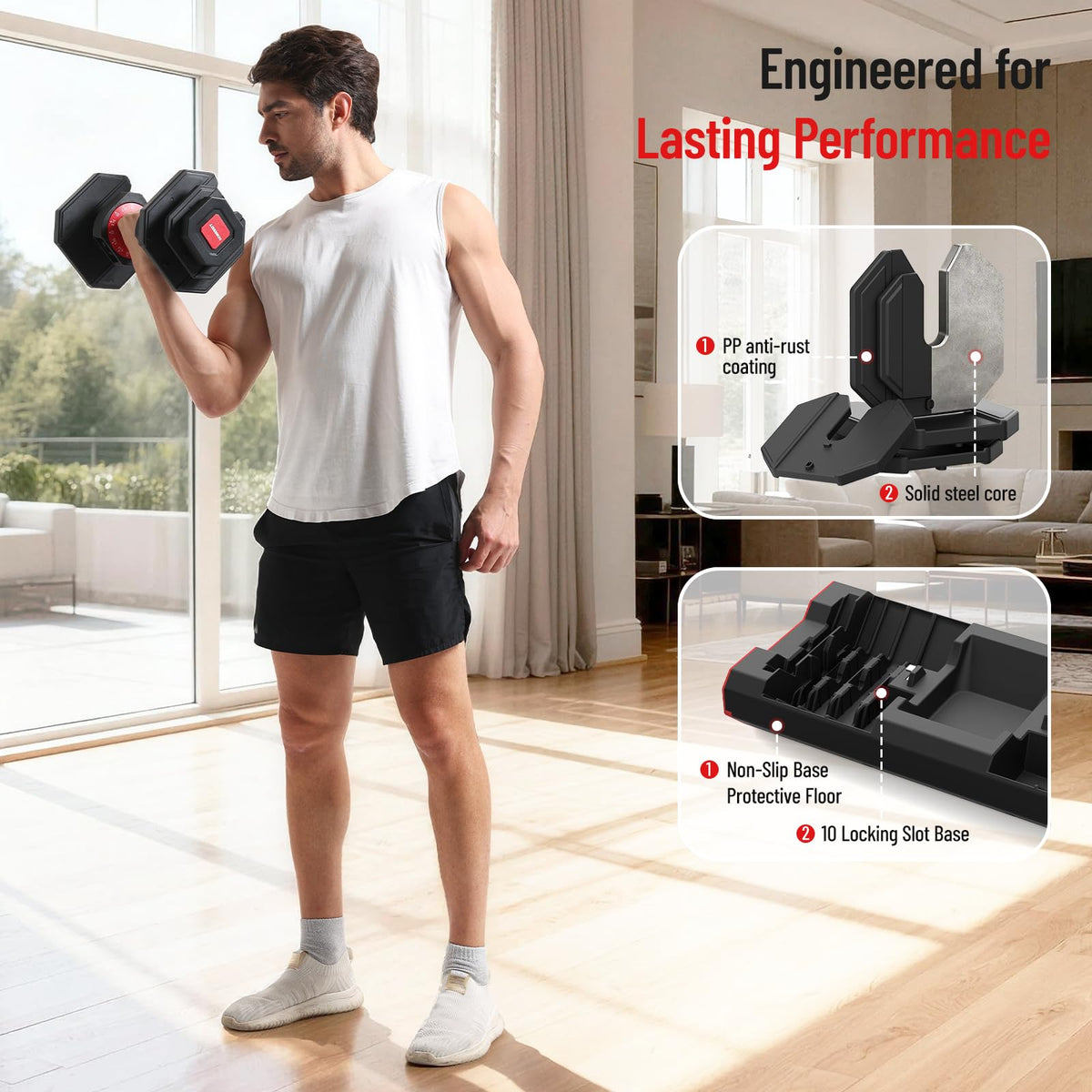 15 in 1 Adjustable Dumbbell Weight T349
