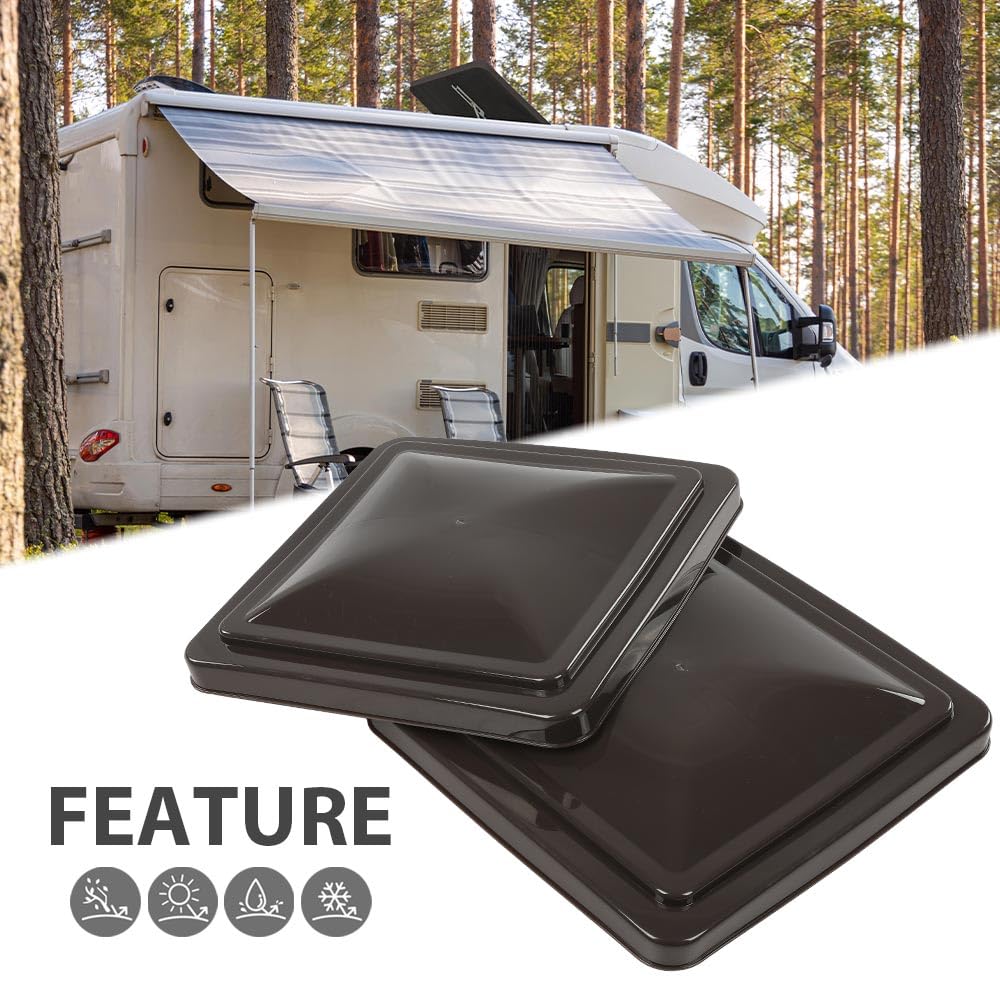 14" x 14" RV Roof Vent Cover Replacement Lid Smoke 2 PCS G81764